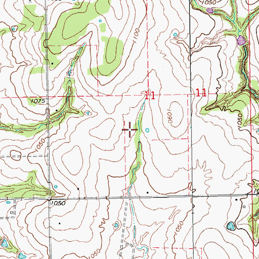 Topographic Map of Speaks Gss Number 1 Dam, OK