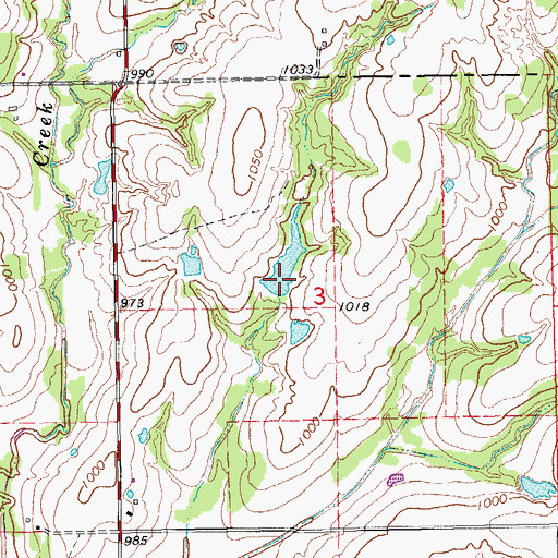 Topographic Map of Oknoname 04905 Dam, OK