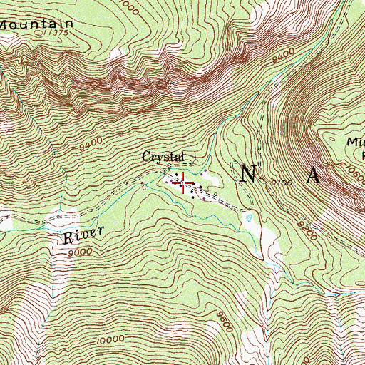 Topographic Map of Crystal, CO