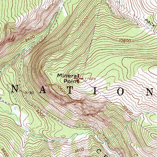 Topographic Map of Mineral Point, CO
