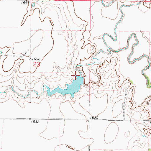 Topographic Map of W C Drake Reservoir, OK