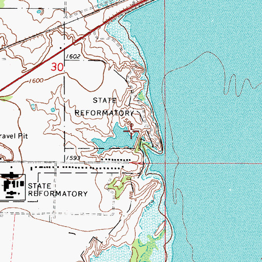 Topographic Map of State of Oklahoma Reformatory Dam, OK