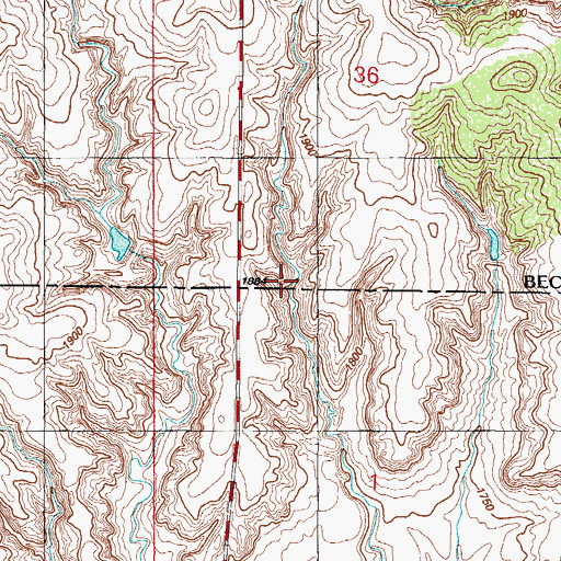 Topographic Map of Art Kane Dam, OK