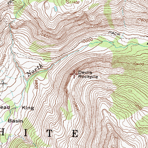 Topographic Map of Devils Rockpile, CO