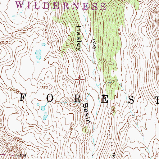 Topographic Map of Hasley Basin, CO