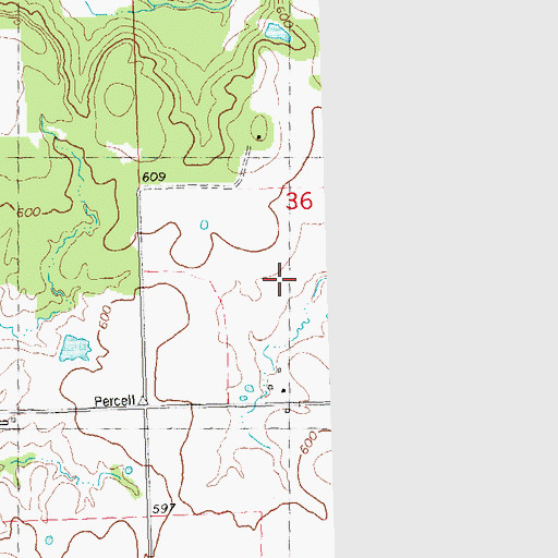 Topographic Map of Page Lake, OK