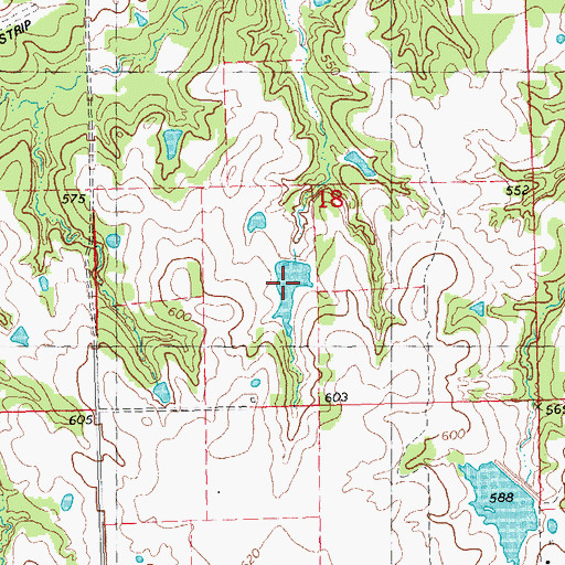 Topographic Map of McGee Lake Number 1, OK