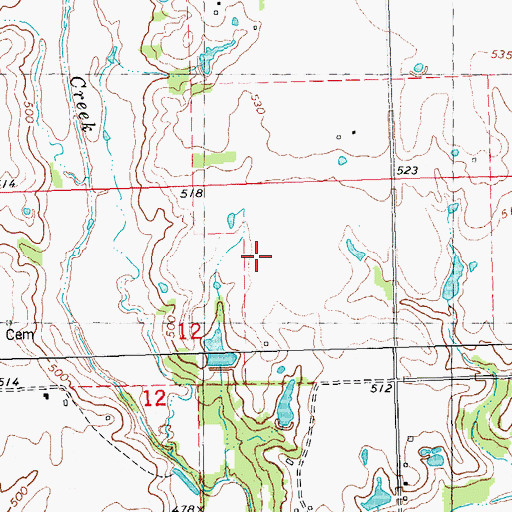 Topographic Map of McIntire Lake Dam, OK