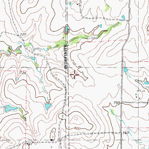 Topographic Map of Currie Lake, OK