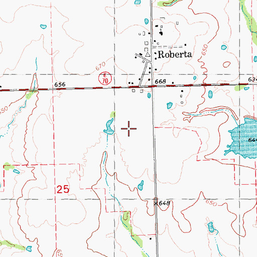 Topographic Map of Mattingly Lake Number 2 Dam, OK