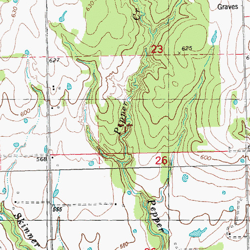 Topographic Map of Rodgers Lake Number 3 Dam, OK