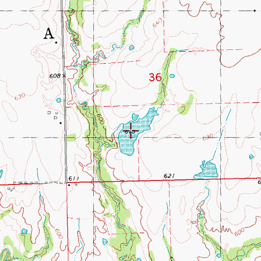 Topographic Map of Roberts Lake Number 2, OK