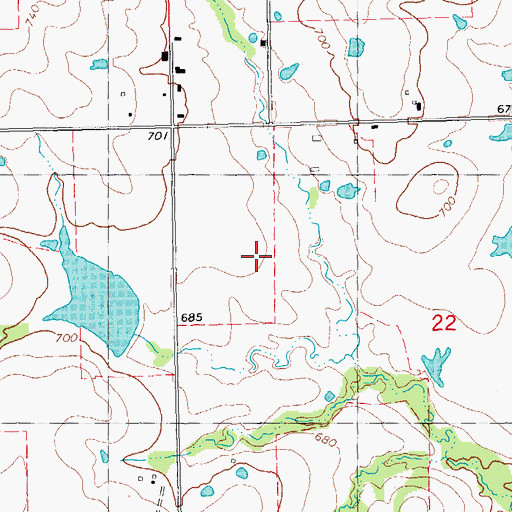Topographic Map of Gordon Lake Dam, OK