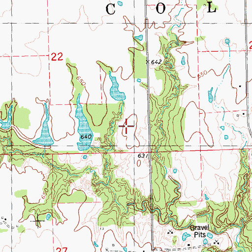 Topographic Map of McCarley Lake Dam, OK