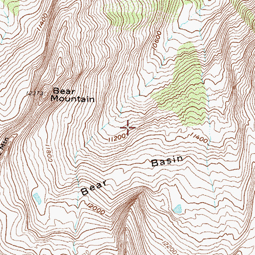 Topographic Map of Bear Basin, CO