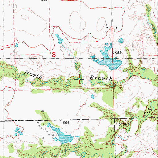Topographic Map of Callaway Lake, OK