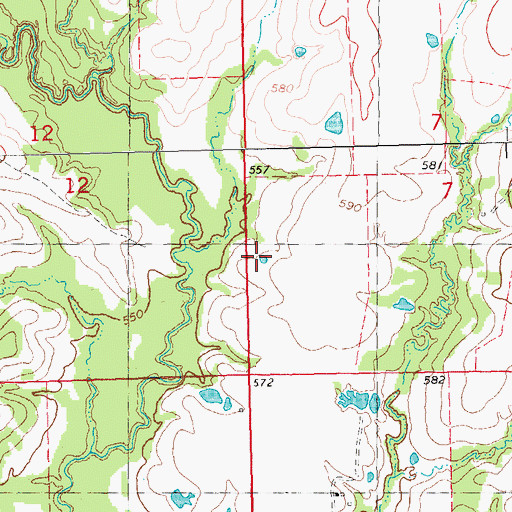 Topographic Map of Robinson Lake, OK