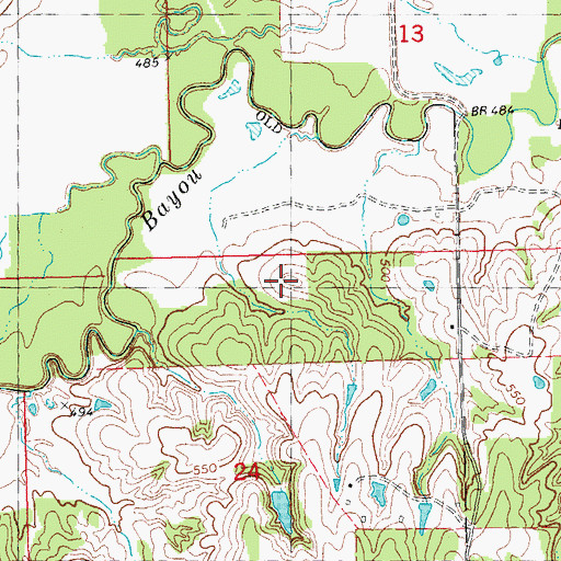 Topographic Map of Osborne Lake Number 2 Dam, OK
