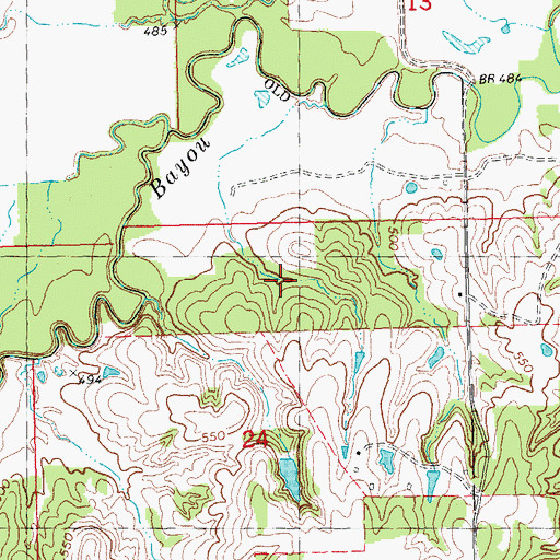 Topographic Map of Osborne Lake Number 2, OK