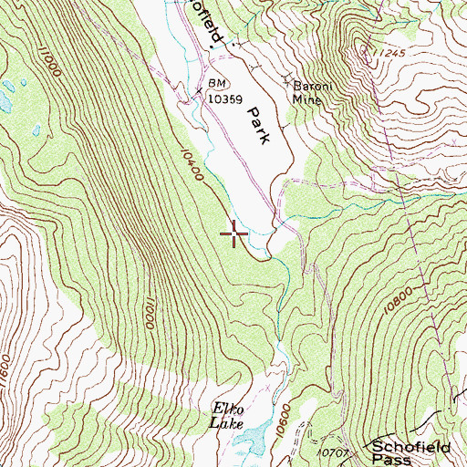 Topographic Map of Rock Creek, CO