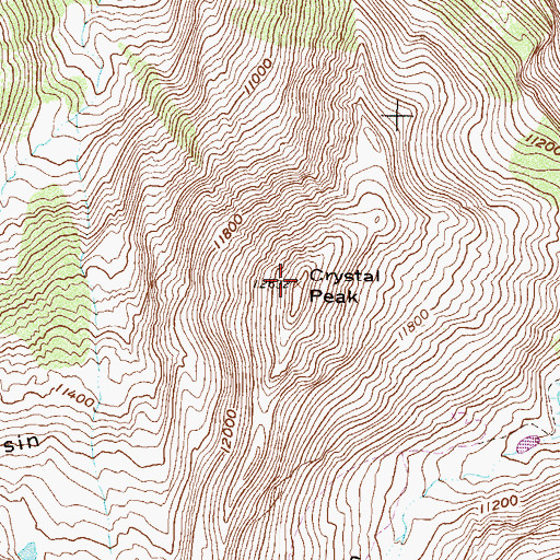 Topographic Map of Crystal Peak, CO