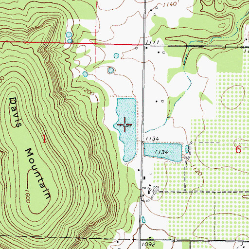 Topographic Map of Stillwell Orchard Pond, OK