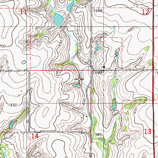 Topographic Map of Beaver Creek Site 4 Dam, OK