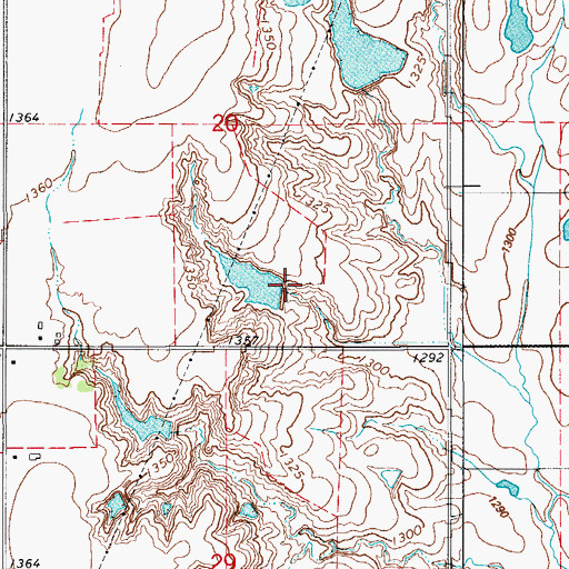 Topographic Map of Oknoname 141002 Dam, OK