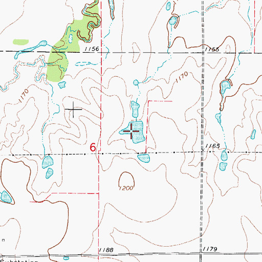 Topographic Map of Oknoname 141009 Reservoir, OK