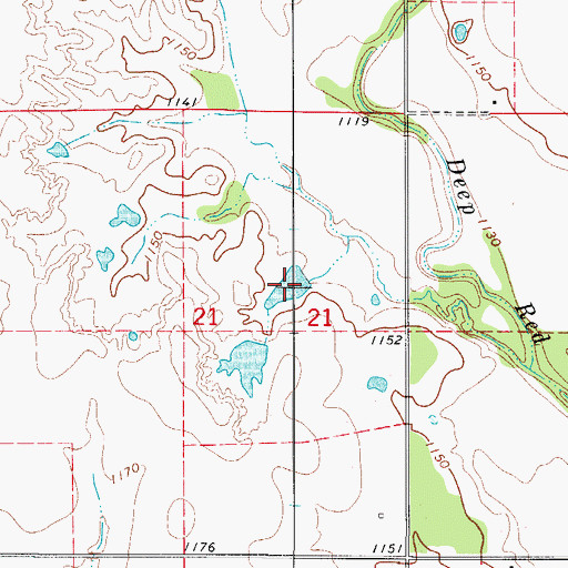 Topographic Map of Oknoname 141011 Dam, OK
