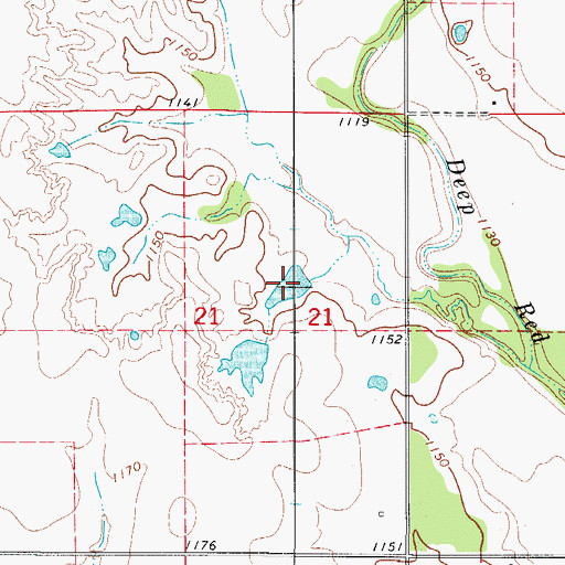 Topographic Map of Oknoname 141011 Reservoir, OK