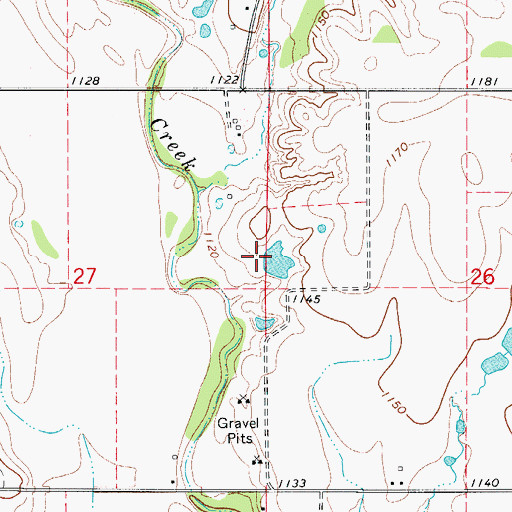 Topographic Map of Oknoname 141012 Dam, OK