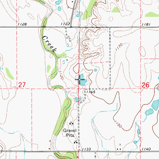 Topographic Map of Oknoname 141012 Reservoir, OK