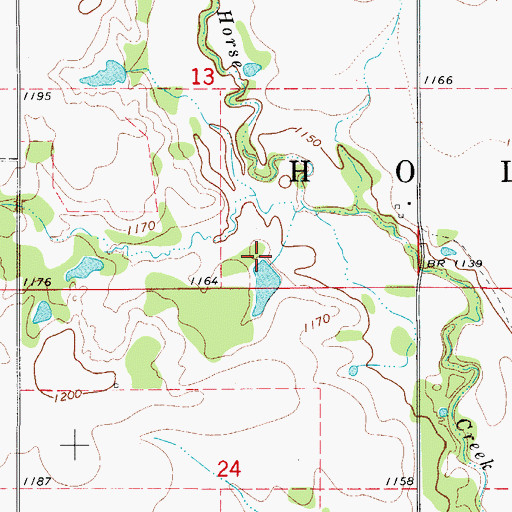 Topographic Map of Oknoname 141013 Dam, OK