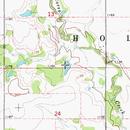 Topographic Map of Oknoname 141013 Reservoir, OK
