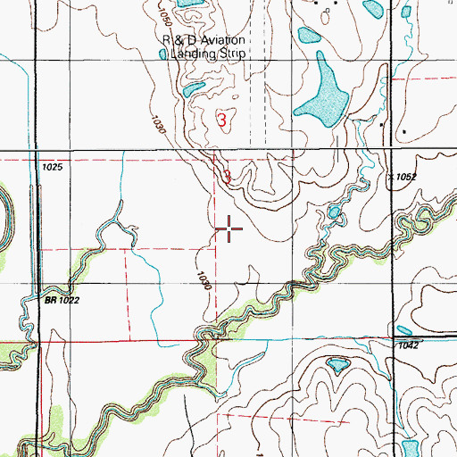 Topographic Map of Oknoname 141015 Dam, OK