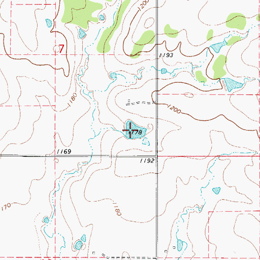 Topographic Map of Oknoname 141017 Reservoir, OK