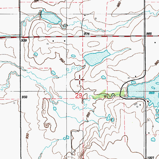 Topographic Map of Oknoname 033001 Dam, OK
