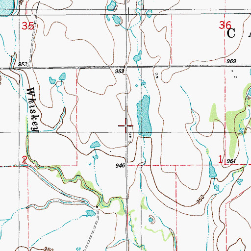 Topographic Map of Oknoname 033002 Dam, OK