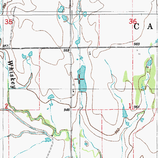 Topographic Map of Oknoname 033002 Reservoir, OK