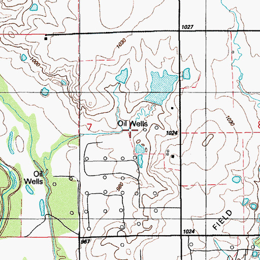 Topographic Map of Oknoname 033004 Dam, OK