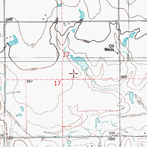 Topographic Map of Oknoname 033005 Reservoir, OK