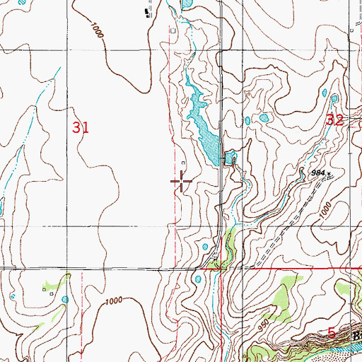 Topographic Map of Oknoname 033009 Dam, OK