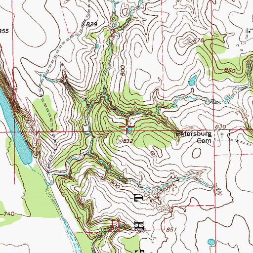 Topographic Map of Oknoname 067016 Reservoir, OK