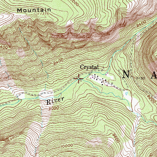 Topographic Map of Crystal Canyon, CO