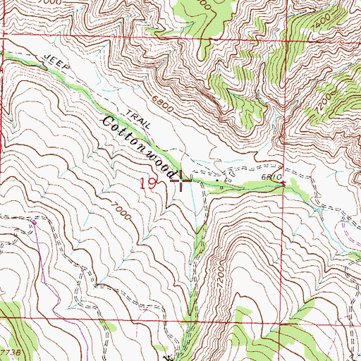 Topographic Map of Bob Creek, CO