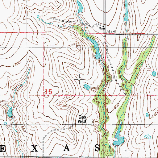Topographic Map of Oknoname 149002 Dam, OK