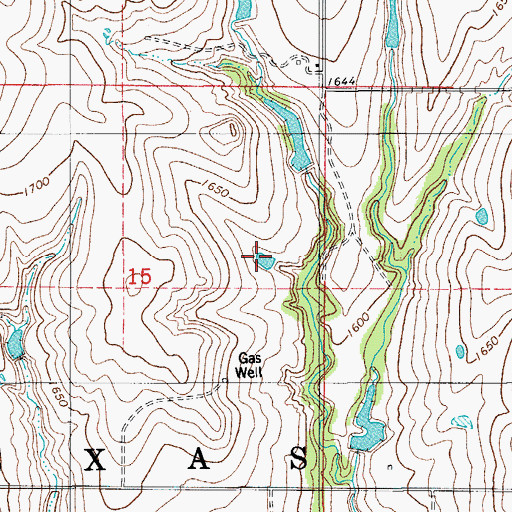 Topographic Map of Oknoname 149002 Reservoir, OK