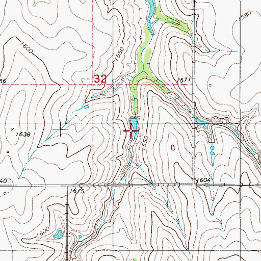 Topographic Map of Oknoname 149008 Reservoir, OK