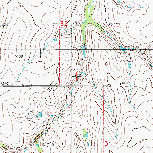 Topographic Map of Oknoname 149009 Reservoir, OK
